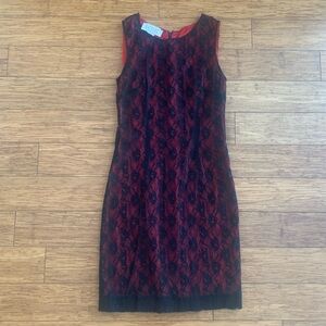 Vintage Red and black lace dress